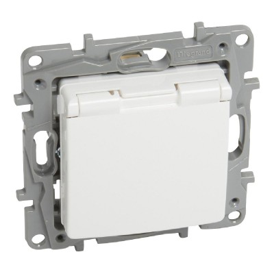 LEGRAND πρίζα 2Π+Τ με κάλυμμα 764532, λευκή LEGRAND πρίζα 2Π+Τ με κάλυμμα 764532, λευκή