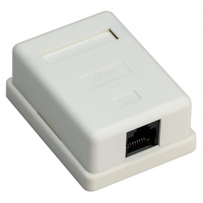 GOOBAY επιτοίχια πρίζα δικτύου 77632, 1 θύρα RJ45, CAT 6 UTP, λευκή GOOBAY επιτοίχια πρίζα δικτύου 77632, 1 θύρα RJ45, CAT 6 UTP, λευκή