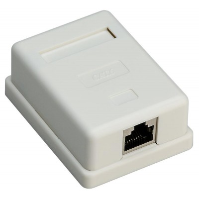 GOOBAY επιτοίχια πρίζα δικτύου 77634, 1 θύρα RJ45, CAT 6 STP, λευκή GOOBAY επιτοίχια πρίζα δικτύου 77634, 1 θύρα RJ45, CAT 6 STP, λευκή