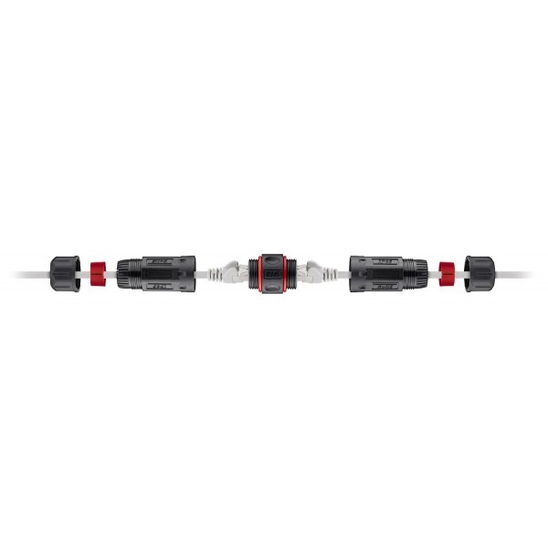 GOOBAY αδιάβροχος σύνδεσμος RJ45 Cat.6 79566, IP68, μαύρο GOOBAY αδιάβροχος σύνδεσμος RJ45 Cat.6 79566, IP68, μαύρο