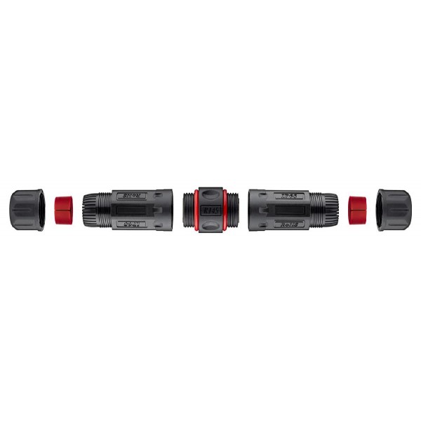 GOOBAY αδιάβροχος σύνδεσμος RJ45 Cat.6 79566, IP68, μαύρο GOOBAY αδιάβροχος σύνδεσμος RJ45 Cat.6 79566, IP68, μαύρο
