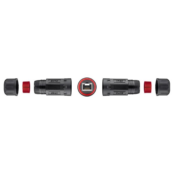 GOOBAY αδιάβροχος σύνδεσμος RJ45 Cat.6 79566, IP68, μαύρο GOOBAY αδιάβροχος σύνδεσμος RJ45 Cat.6 79566, IP68, μαύρο