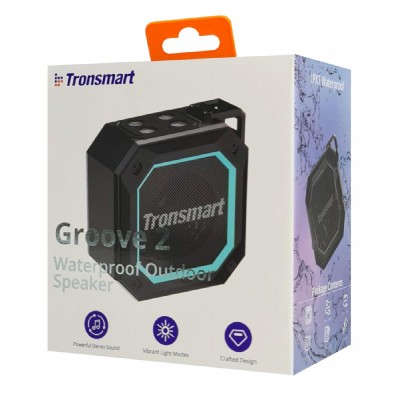 TRONSMART φορητό ηχείο Groove 2, 10W, Bluetooth, 2500mAh, IPX7, μαύρο TRONSMART φορητό ηχείο Groove 2, 10W, Bluetooth, 2500mAh, IPX7, μαύρο