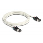 DELOCK καλώδιο S/FTP Cat.6A 80171 περιστρεφόμενα clips, 30AWG, 3m, λευκό DELOCK καλώδιο S/FTP Cat.6A 80171 περιστρεφόμενα clips, 30AWG, 3m, λευκό
