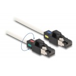 DELOCK καλώδιο S/FTP Cat.6A 80171 περιστρεφόμενα clips, 30AWG, 3m, λευκό DELOCK καλώδιο S/FTP Cat.6A 80171 περιστρεφόμενα clips, 30AWG, 3m, λευκό