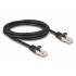 DELOCK καλώδιο RJ50 80188, S/FTP, 26 AWG, 2m, μαύρο