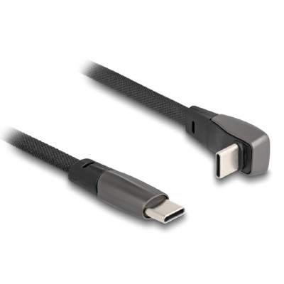 DELOCK καλώδιο USB-C 80751, 60W, flat, γωνιακό, 480 Mbps, 1m, μαύρο DELOCK καλώδιο USB-C 80751, 60W, flat, γωνιακό, 480 Mbps, 1m, μαύρο