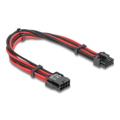 DELOCK καλώδιο 8 pin σε 6+2 pin PCIe 80975 με υφασμάτινη επένδυση, 30cm DELOCK καλώδιο 8 pin σε 6+2 pin PCIe 80975 με υφασμάτινη επένδυση, 30cm