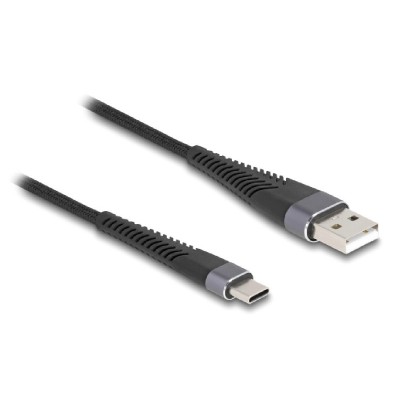 DELOCK καλώδιο USB σε USB-C 81122, 60W, 480Mbps, 2m, μαύρο DELOCK καλώδιο USB σε USB-C 81122, 60W, 480Mbps, 2m, μαύρο