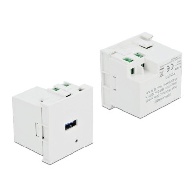 DELOCK module USB θύρα φόρτισης Easy 45 81311, 18W, 45x45mm, λευκό DELOCK module USB θύρα φόρτισης Easy 45 81311, 18W, 45x45mm, λευκό