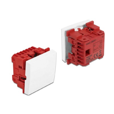 DELOCK module διακόπτης Easy 45 81359, μονός, 1-pole, 1-way, λευκός DELOCK module διακόπτης Easy 45 81359, μονός, 1-pole, 1-way, λευκός