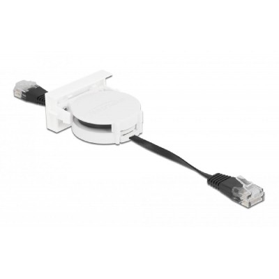 DELOCK module καλώδιο RJ45 Easy 45 81361 Cat.5e, ανασυρόμενο 50cm, μαύρο DELOCK module καλώδιο RJ45 Easy 45 81361 Cat.5e, ανασυρόμενο 50cm, μαύρο