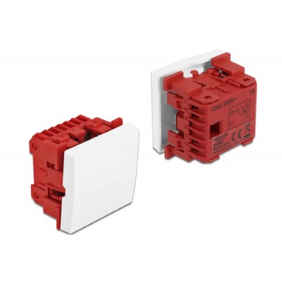 DELOCK module διακόπτης Easy 45 81362, μονός, 1-pole, 2-way, λευκός DELOCK module διακόπτης Easy 45 81362, μονός, 1-pole, 2-way, λευκός