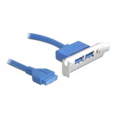 DELOCK κάρτα επέκτασης USB 19 pin σε 2x USB 3.0 82976, low profile DELOCK κάρτα επέκτασης USB 19 pin σε 2x USB 3.0 82976, low profile