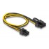 DELOCK καλώδιο PCI Express 6pin σε PCI Express 6+2 pin 83004, 50cm
