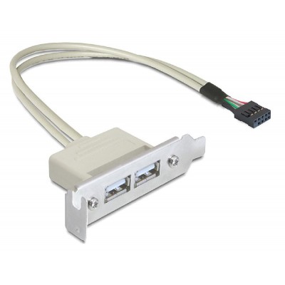 DELOCK κάρτα επέκτασης USB 9 pin σε 2x USB 2.0 83119, low profile DELOCK κάρτα επέκτασης USB 9 pin σε 2x USB 2.0 83119, low profile