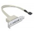 DELOCK κάρτα επέκτασης USB 9 pin σε 2x USB 2.0 83119, low profile