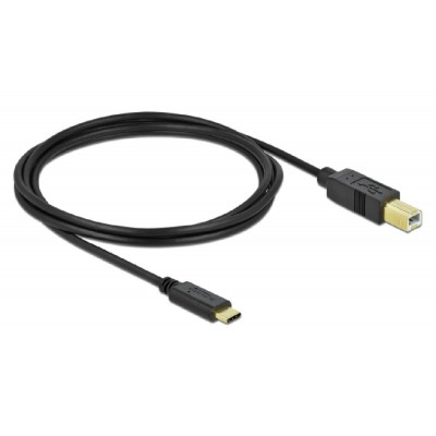 DELOCK καλώδιο USB-C σε USB Type B 83330, 2m, μαύρο DELOCK καλώδιο USB-C σε USB Type B 83330, 2m, μαύρο