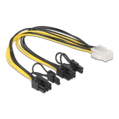 DELOCK καλώδιο PCIe 6pin σε 2x 8pin 83433, 30cm DELOCK καλώδιο PCIe 6pin σε 2x 8pin 83433, 30cm