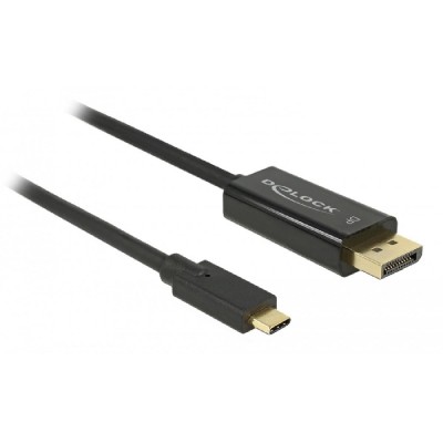DELOCK καλώδιο USB-C σε DisplayPort 85255, DP Alt Mode, 4K, 1m, μαύρο DELOCK καλώδιο USB-C σε DisplayPort 85255, DP Alt Mode, 4K, 1m, μαύρο