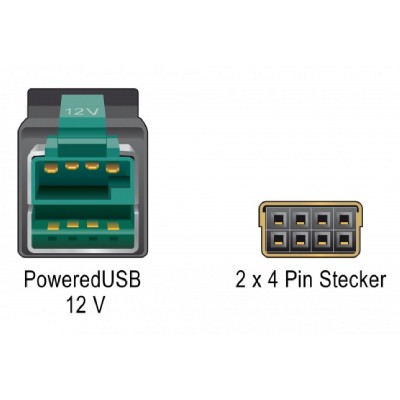 DELOCK καλώδιο PoweredUSB σε 2x 4pin 85484 για POS, 12V, 3m, μαύρο DELOCK καλώδιο PoweredUSB σε 2x 4pin 85484 για POS, 12V, 3m, μαύρο