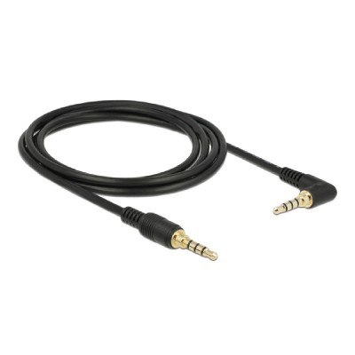 DELOCK καλώδιο 3.5mm 85613, γωνιακό, 24AWG, gold plated, 2m, μαύρο DELOCK καλώδιο 3.5mm 85613, γωνιακό, 24AWG, gold plated, 2m, μαύρο