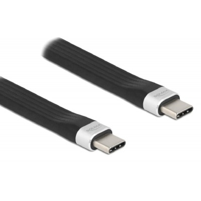 DELOCK καλώδιο USB 3.2 Gen 2 Type-C 85770, 10Gbps, 3A, FPC, flat, 13.5cm DELOCK καλώδιο USB 3.2 Gen 2 Type-C 85770, 10Gbps, 3A, FPC, flat, 13.5cm