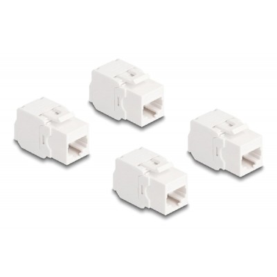 DELOCK Keystone module 86051, RJ45 σε LSA, Cat.6A UTP, λευκό, 4τμχ DELOCK Keystone module 86051, RJ45 σε LSA, Cat.6A UTP, λευκό, 4τμχ