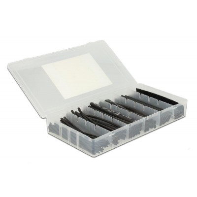 DELOCK σετ θερμοσυστελλόμενων μονωτικών 86271, 2:1, μαύρα, 100τμχ DELOCK σετ θερμοσυστελλόμενων μονωτικών 86271, 2:1, μαύρα, 100τμχ