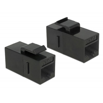 DELOCK Keystone module RJ45 86381, θηλυκό σε θηλυκό, Cat 6 UTP, μαύρο DELOCK Keystone module RJ45 86381, θηλυκό σε θηλυκό, Cat 6 UTP, μαύρο