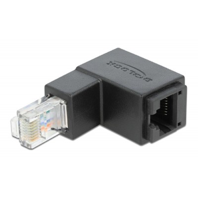 DELOCK αντάπτορας RJ45 86423, CAT 6 UTP, γωνιακός 90°, μαύρος DELOCK αντάπτορας RJ45 86423, CAT 6 UTP, γωνιακός 90°, μαύρος
