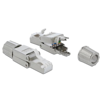 DELOCK βύσμα RJ45 CAT 6A STP 86477, tool-free, ασημί DELOCK βύσμα RJ45 CAT 6A STP 86477, tool-free, ασημί