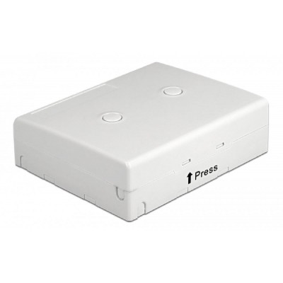 DELOCK κυτίο σύνδεσης οπτικών ινών 86843, 4x SC Simplex/LC Dublex, λευκό DELOCK κυτίο σύνδεσης οπτικών ινών 86843, 4x SC Simplex/LC Dublex, λευκό