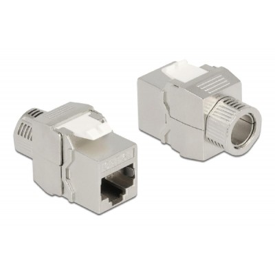 DELOCK keystone module RJ45 σε LSA 87032, Cat.6A, ασημί DELOCK keystone module RJ45 σε LSA 87032, Cat.6A, ασημί