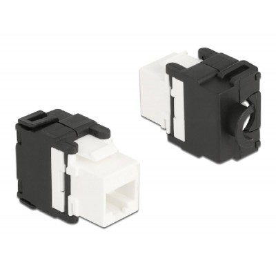 DELOCK keystone module RJ45 σε LSA 180° 87034, Cat.6A, λευκό DELOCK keystone module RJ45 σε LSA 180° 87034, Cat.6A, λευκό