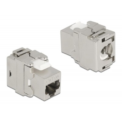 DELOCK keystone module RJ45 σε LSA 180° 87032, Cat.6A, ασημί DELOCK keystone module RJ45 σε LSA 180° 87032, Cat.6A, ασημί