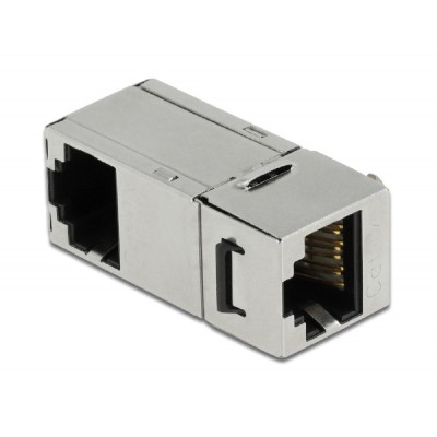 DELOCK keystone module RJ45 σε RJ45 90° 87142, Cat.6A, ασημί DELOCK keystone module RJ45 σε RJ45 90° 87142, Cat.6A, ασημί