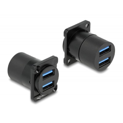 DELOCK module 2x USB σε 2x USB 87813 για D-Type υποδοχές XLR, μαύρο DELOCK module 2x USB σε 2x USB 87813 για D-Type υποδοχές XLR, μαύρο