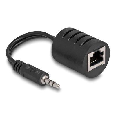DELOCK audio extender 87858, 3.5mm σε RJ45, έως 50m, μαύρο, 2τμχ DELOCK audio extender 87858, 3.5mm σε RJ45, έως 50m, μαύρο, 2τμχ