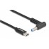 DELOCK καλώδιο τροφοδοσίας 87971, USB-C σε HP 4.5x3.0mm, 1.5m, μαύρο
