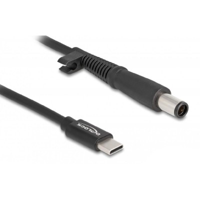 DELOCK καλώδιο τροφοδοσίας 87972, USB-C σε HP 4.5x3.0mm, 1.5m, μαύρο DELOCK καλώδιο τροφοδοσίας 87972, USB-C σε HP 4.5x3.0mm, 1.5m, μαύρο