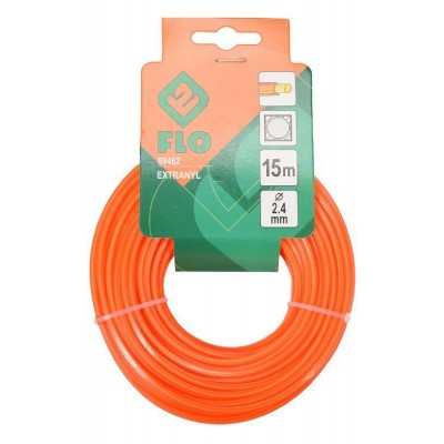 FLO μεσινέζα Extranyl 89462, 2.4mm x 15m, πορτοκαλί FLO μεσινέζα Extranyl 89462, 2.4mm x 15m, πορτοκαλί