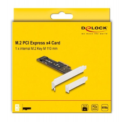DELOCK κάρτα επέκτασης PCIe x4 σε M.2 M Key 110mm 89836, NVMe DELOCK κάρτα επέκτασης PCIe x4 σε M.2 M Key 110mm 89836, NVMe