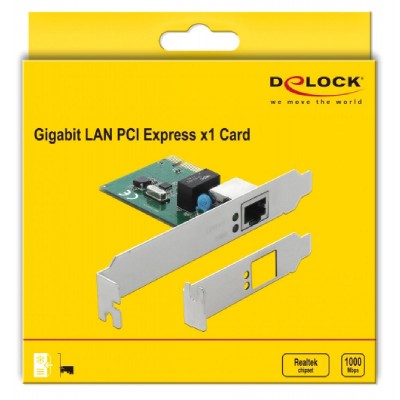 DELOCK κάρτα επέκτασης PCI σε 1x RJ45 Gigabit LAN 90381, 1000Mbps DELOCK κάρτα επέκτασης PCI σε 1x RJ45 Gigabit LAN 90381, 1000Mbps
