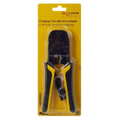 DELOCK εργαλείο πτύχωσης με απογυμνωτή καλωδίων RJ45/12/11 90505, 8+6+4P DELOCK εργαλείο πτύχωσης με απογυμνωτή καλωδίων RJ45/12/11 90505, 8+6+4P