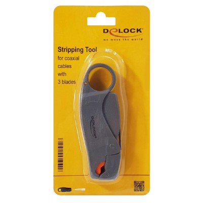 DELOCK εργαλείο απογύμνωσης για ομοαξονικά καλώδια 90512, με 3 λεπίδες DELOCK εργαλείο απογύμνωσης για ομοαξονικά καλώδια 90512, με 3 λεπίδες