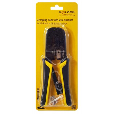 DELOCK εργαλείο πτύχωσης με απογυμνωτή καλωδίων RJ45/12/11 90520, 8+6P DELOCK εργαλείο πτύχωσης με απογυμνωτή καλωδίων RJ45/12/11 90520, 8+6P