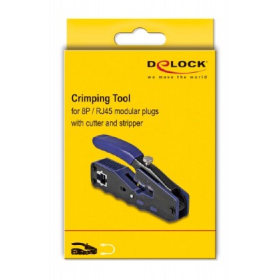 DELOCK πρέσα ακροδεκτών 90577 για καλώδια δικτύου RJ45/8P, με 2 λεπίδες DELOCK πρέσα ακροδεκτών 90577 για καλώδια δικτύου RJ45/8P, με 2 λεπίδες