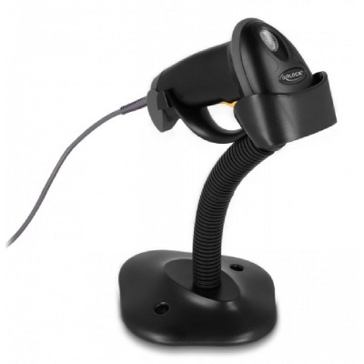 DELOCK USB barcode scanner 1D 90584, με καλώδιο σύνδεσης & βάση, μαύρο DELOCK USB barcode scanner 1D 90584, με καλώδιο σύνδεσης & βάση, μαύρο