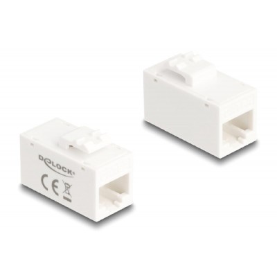 DELOCK Keystone module RJ45 90639, θηλυκό σε θηλυκό, Cat 6A UTP, λευκό DELOCK Keystone module RJ45 90639, θηλυκό σε θηλυκό, Cat 6A UTP, λευκό